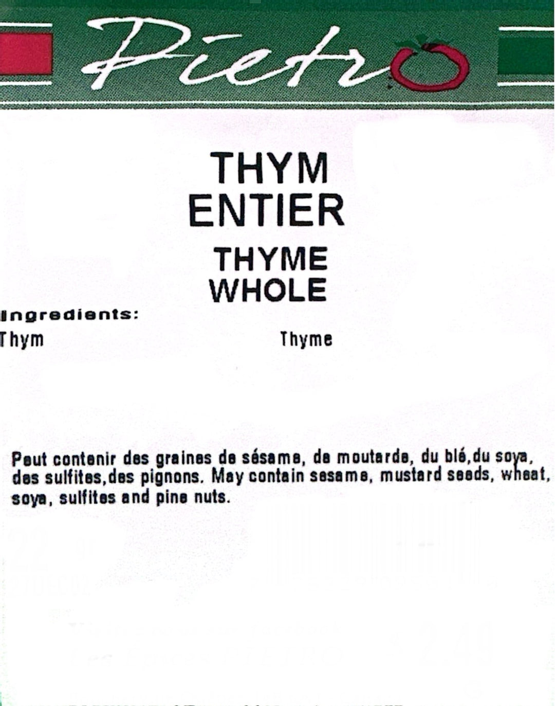 Whole Thyme 22g