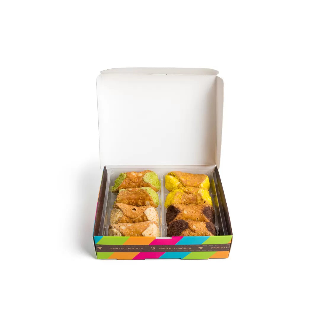 Assortment of cannolis, pistachios, almonds, lemon, chocolate 240 G