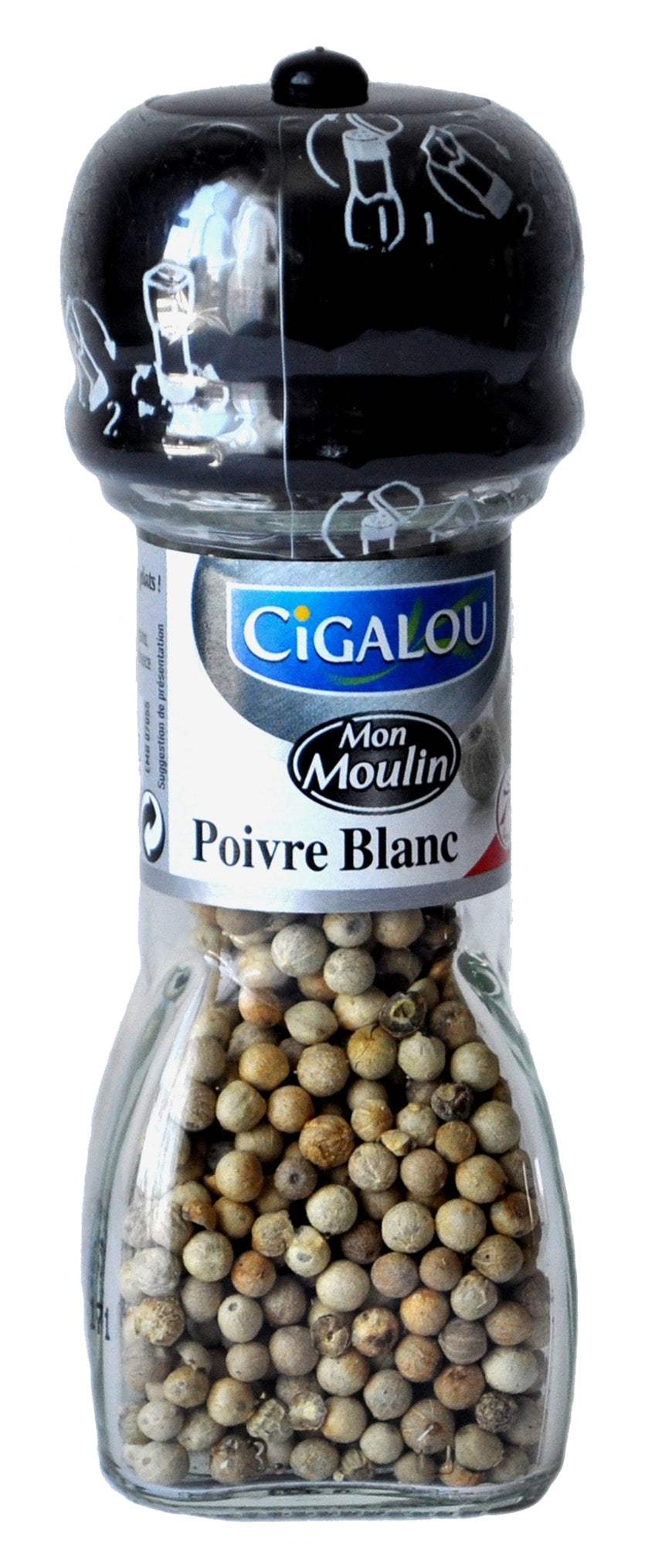 ÉPICES CIGALOU POIVRE BLANC GRAINS 39G