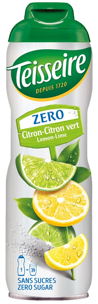 TEISSEIRE SYRUP 0% Sugar Free LEMON & LEMON LIME 600ML