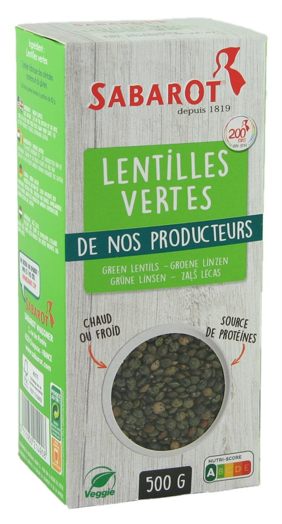LEG. SABAROT LENTILLES VERTES 500G