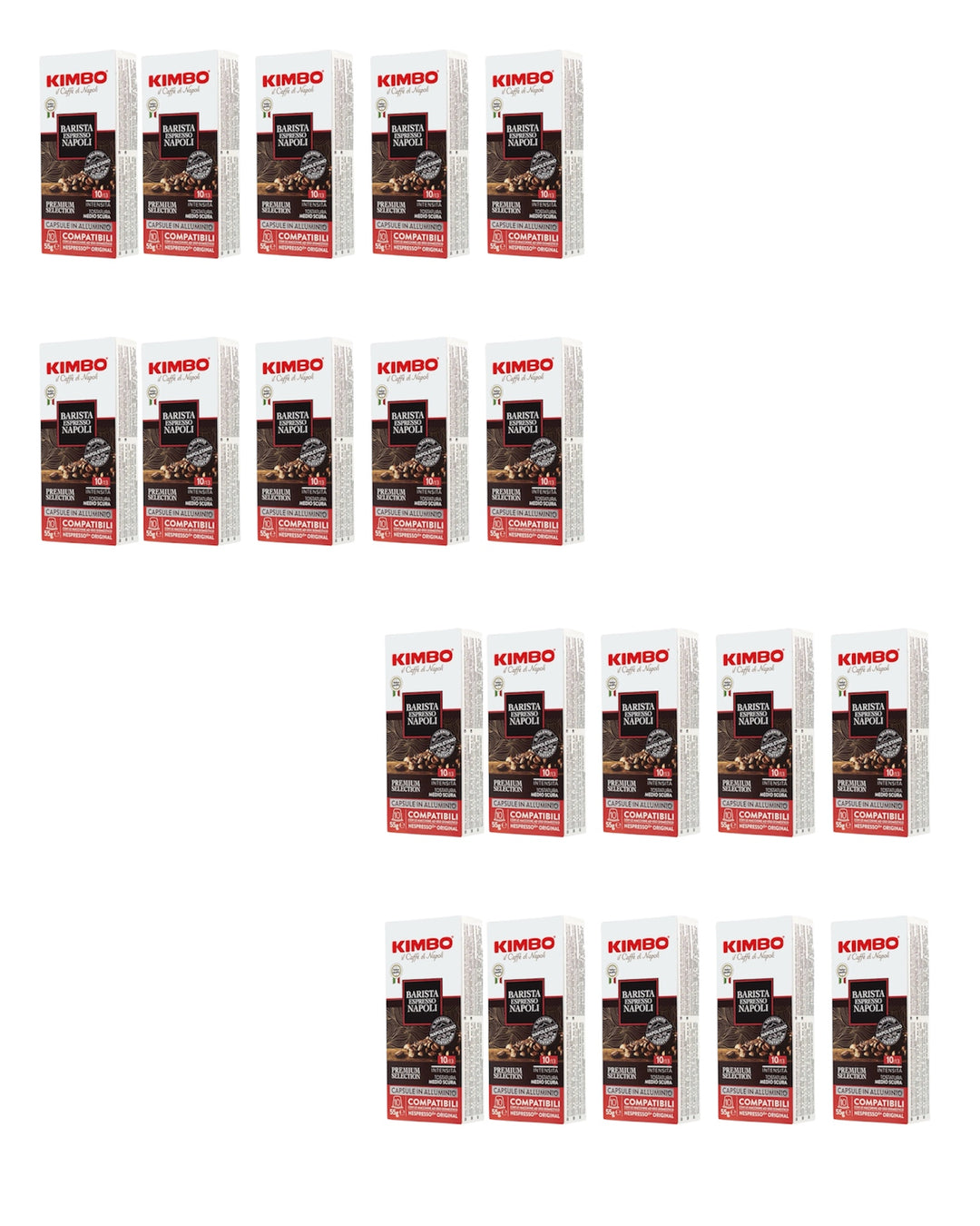 Nespresso Barista Espresso Napoli 20 fois 10 X 5.5g = 55g  (200 Capsules)