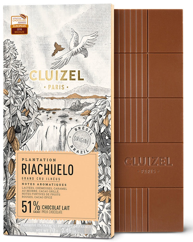 CHOCOLATE CLUIZEL RIACHUELO MILK 51% 70g