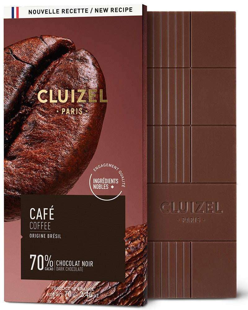 CLUIZEL DARK COFFEE CHOCOLATE 70% 70G