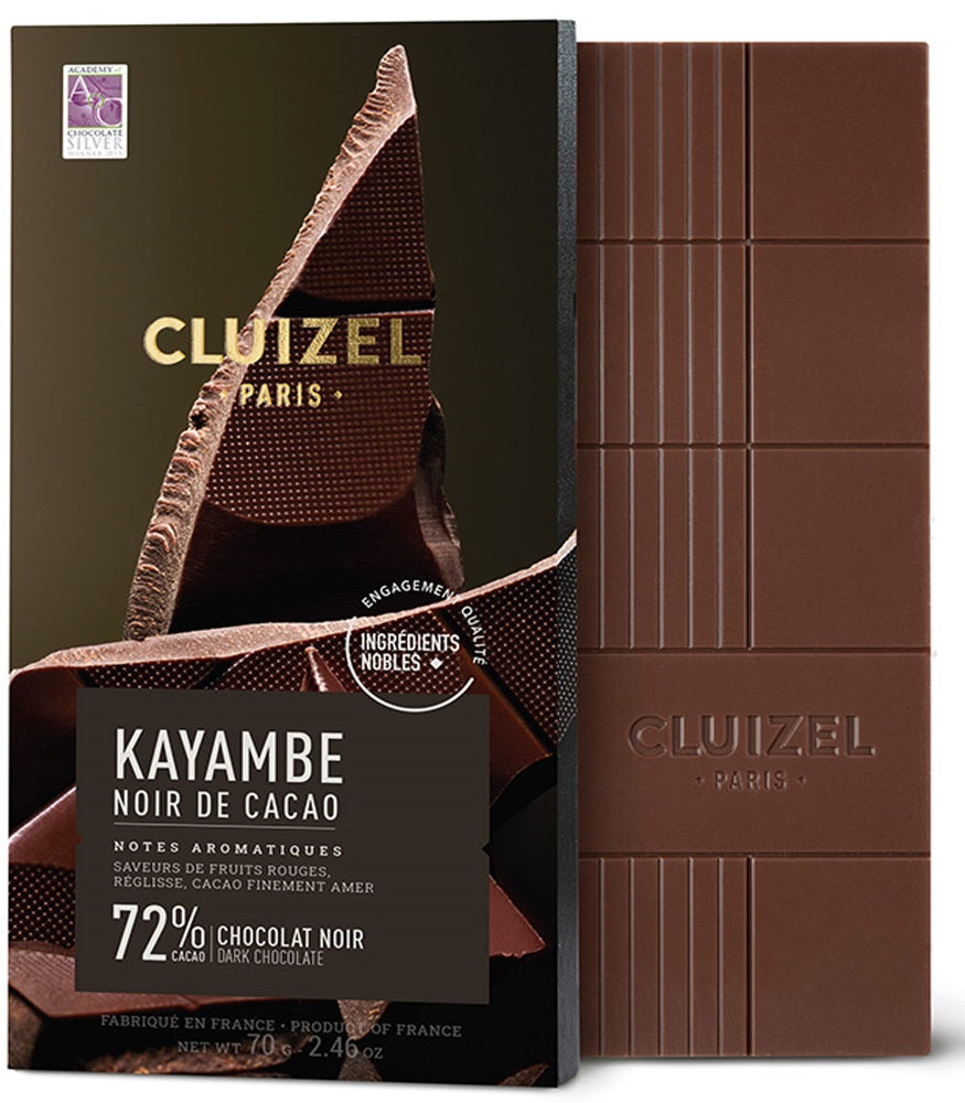 CLUIZEL DARK COCOA CHOCOLATE 72% KAYAMBE 70G