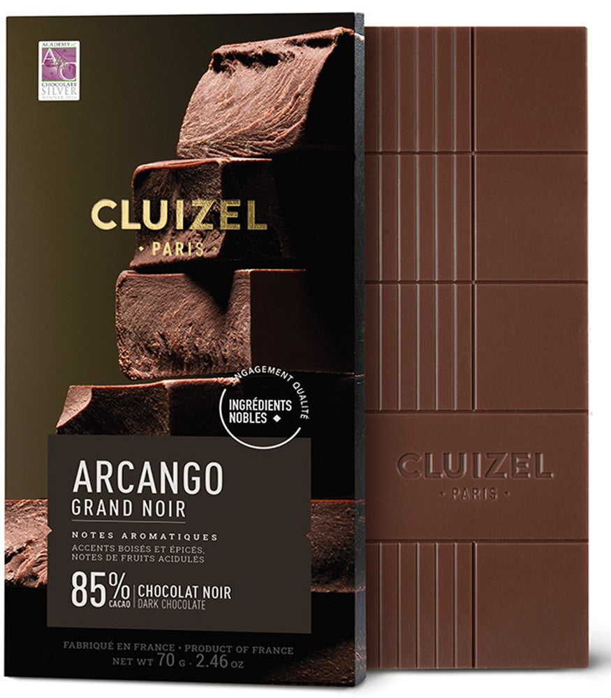 CLUIZEL GRAND NOIR CHOCOLATE 85% ARCANGO 70G