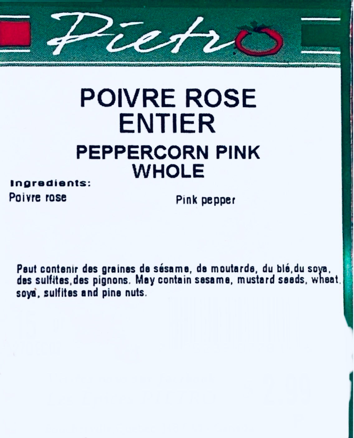 Whole Pink Peppercorns 15g