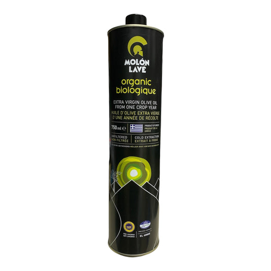 Organic extra virgin olive oil 750ml Molon Lave Non Filter