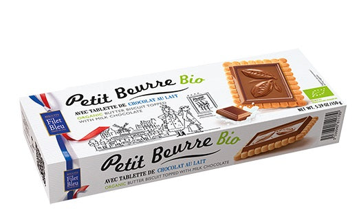 ORGANIC FILET BLUE COOKIES SMALL MILK CHOCOLATE BUTTER 150G