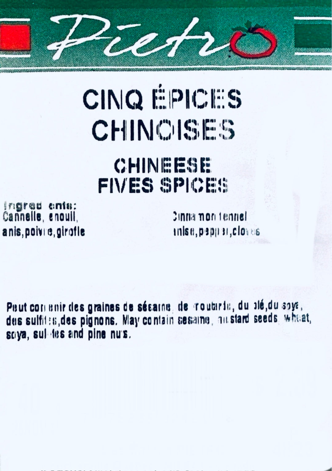 Cinq épices chinoises 40g