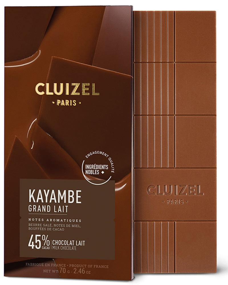 CLUIZEL GRAND LAIT KAYAMBE CHOCOLATE 45% 70G