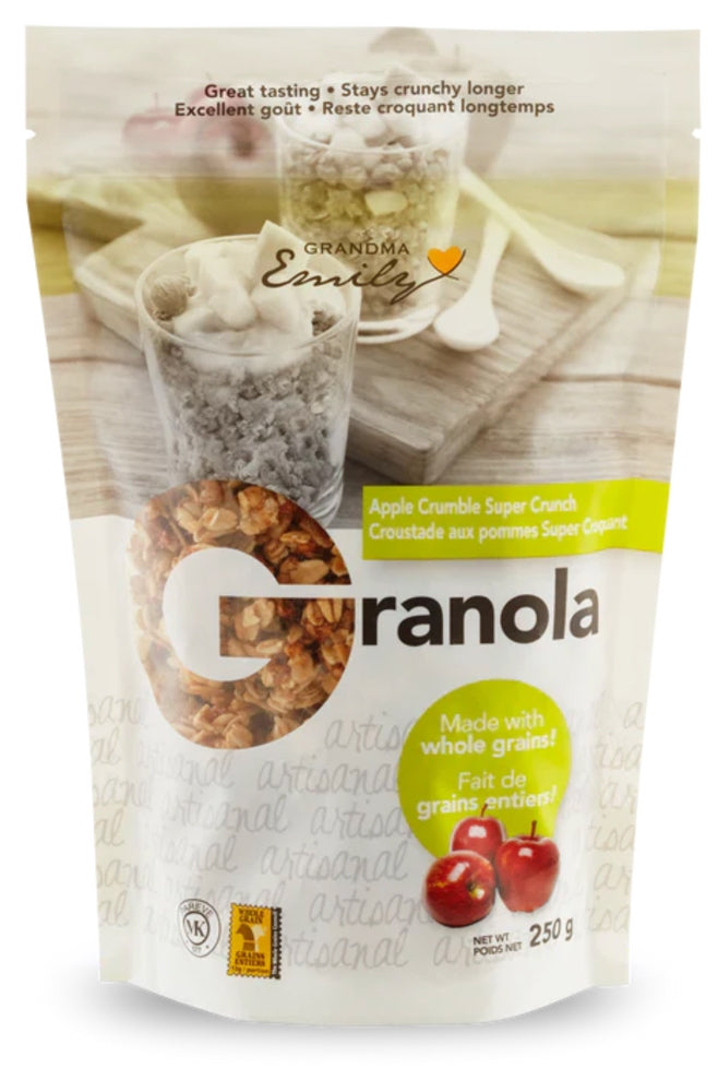 CÉRÉALES EMILY GRANOLA S. CROQUANTS CROUSTADE POMMES 250G