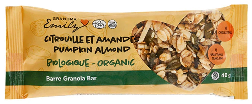 BARRES EMILY BIO GRANOLA CITROUILLE AMANDES 40G x 20= 800G
