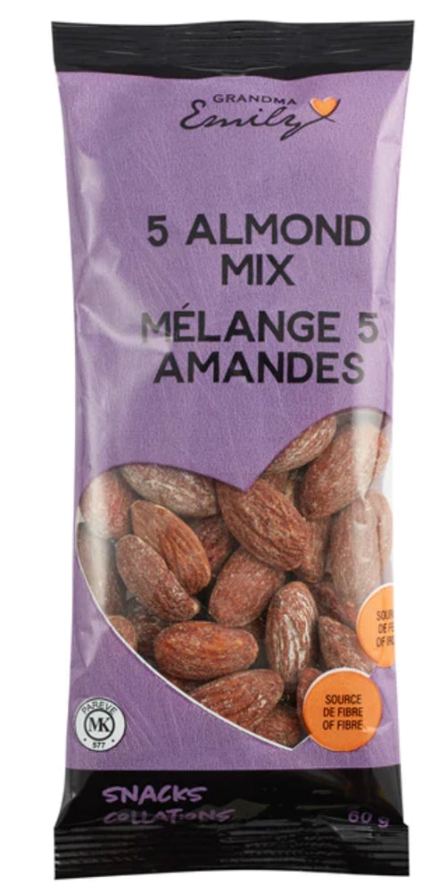 EMILY SNACKS MIX 5 ALMONDS 60G x 12 = 720G