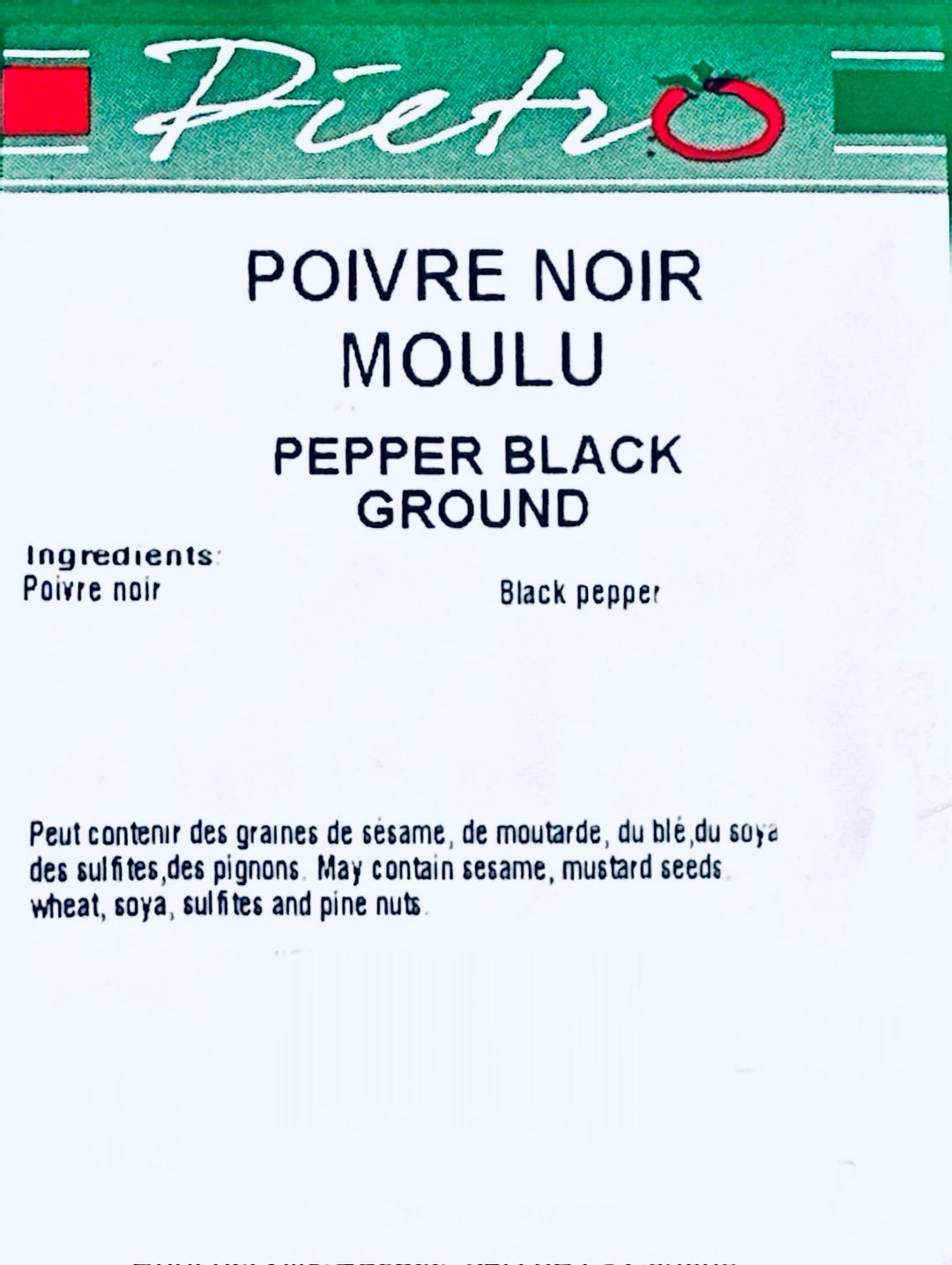 Poivre noir moulu 45g