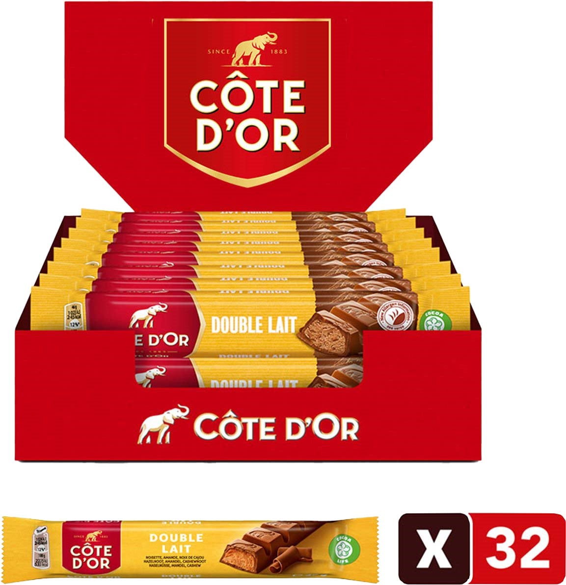 CHOCOLAT CÔTE D'OR BÂTON DOUBLE LAIT 46G