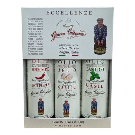 Trio of Infused Extra Virgin Olive Oils – 3 × 100 ml