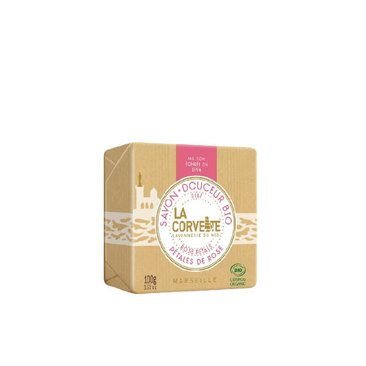 SAVON BIO PÉTALES DE ROSE 100g