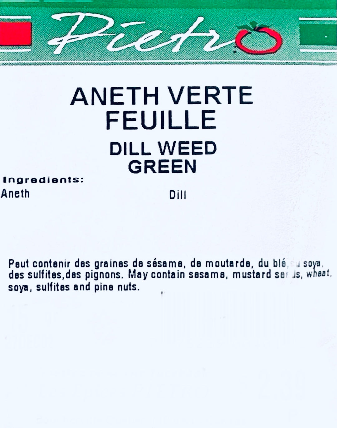 Aneth verte feuille 15g