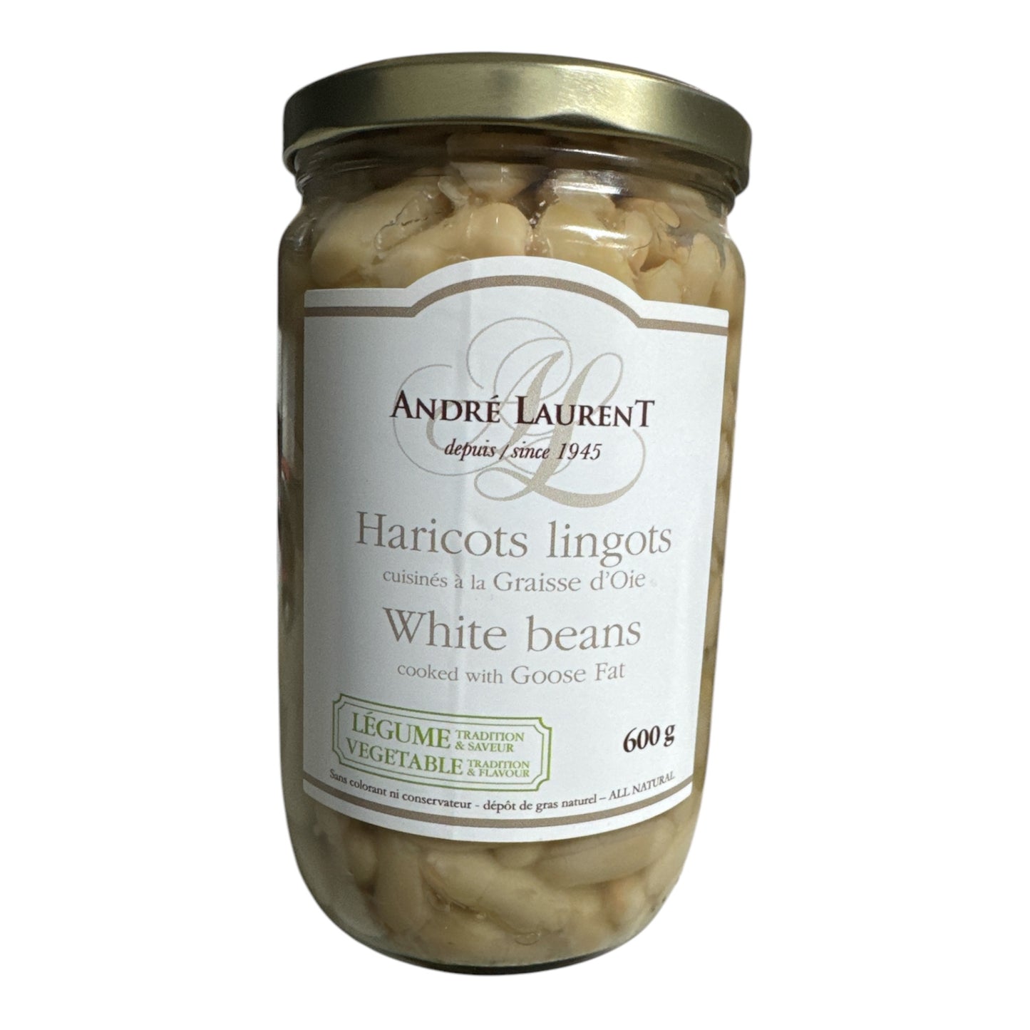 Lingot beans cooked in goose fat 600g