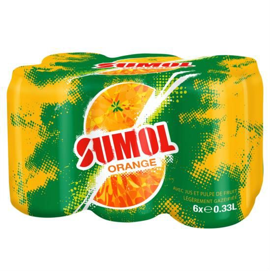 Boisson gazeuse d'orange 330ml x6