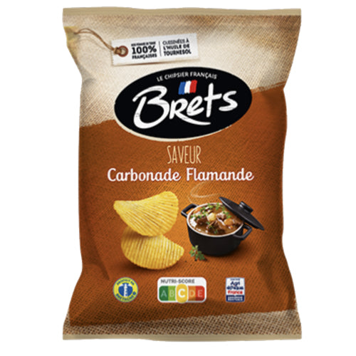 Chips Bret’s Saveur Carbonade Flamande 125g – Chips Françaises Authentiques au Goût Mijoté et Légèrement Sucré