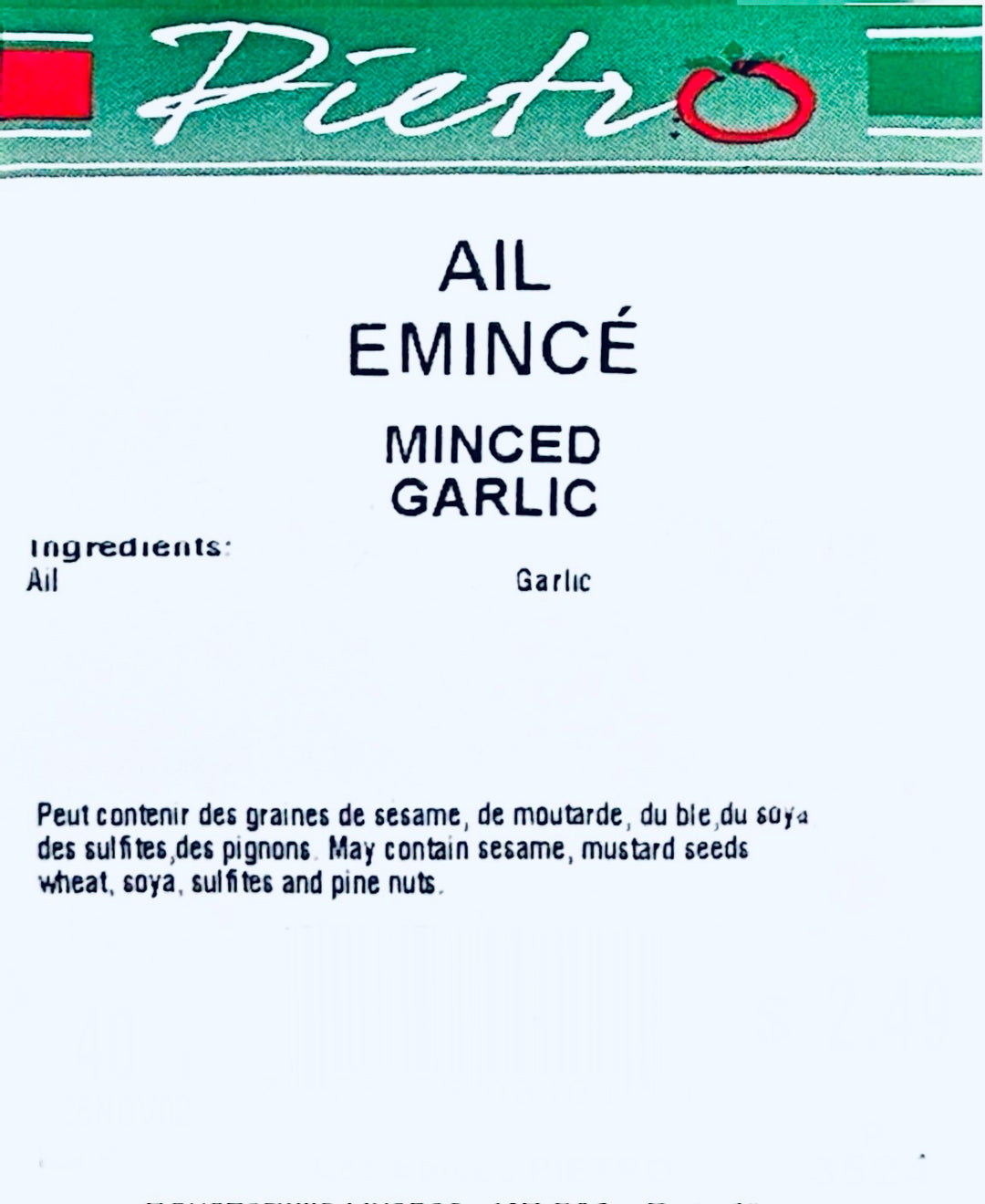 Ail émincé 40g