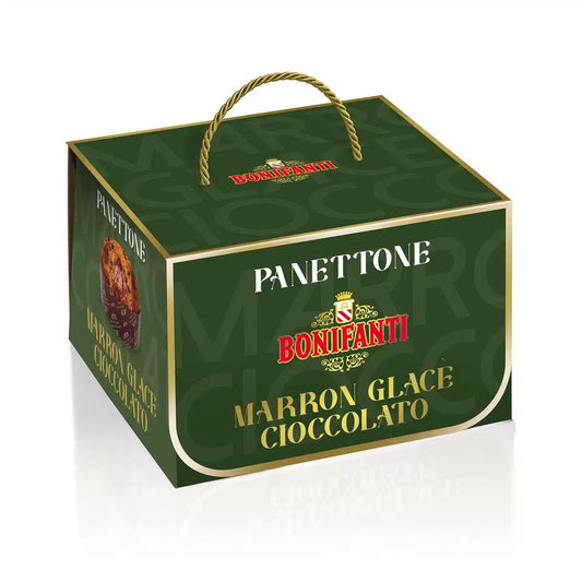 Panettone with candied chestnuts and chocolate 750g