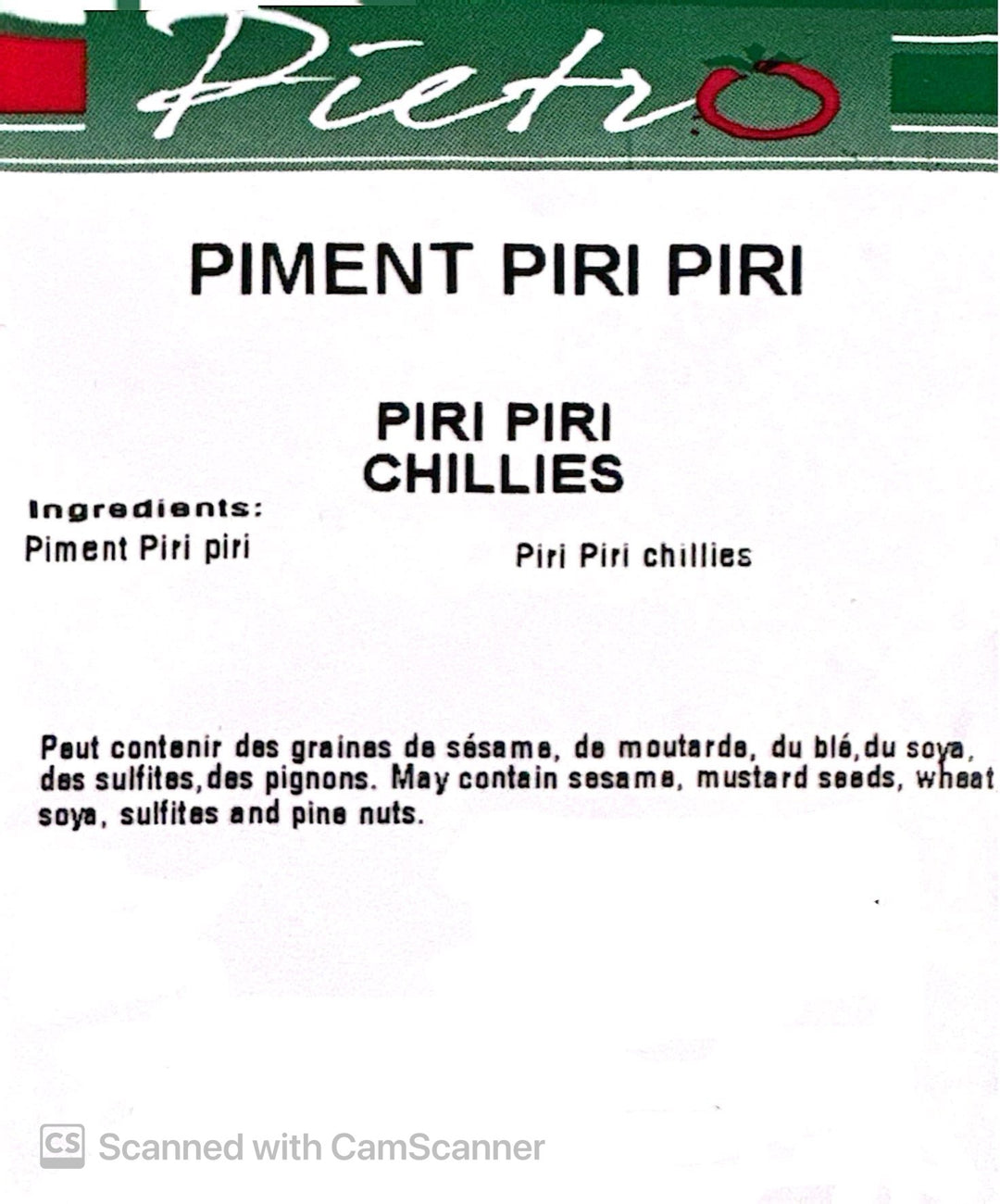 Piri piri pepper 8g