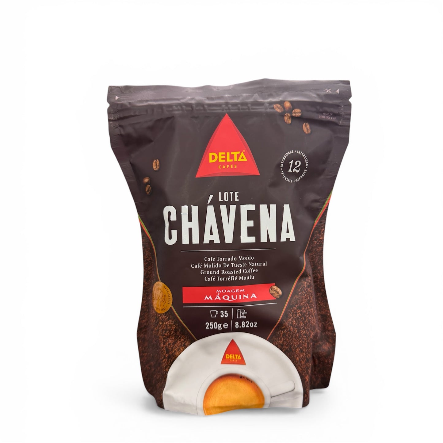 DELTA CHÁVENA GROUND COFFEE 250G – MACHINE GRIND | AUTHENTIC PORTUGUESE TASTE