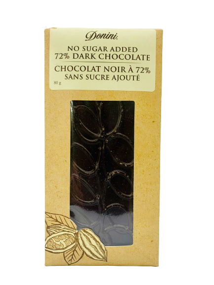 72% dark chocolate without added sugar 80g