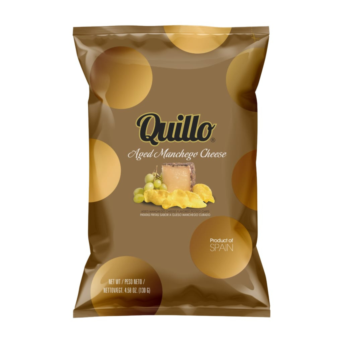 Chips au Manchego 130g – Un Goût Authentique et Véritable de Fromage Manchego Affiné – Quillo