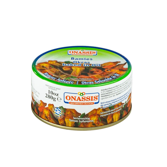 Bamies (Okras) Cuits dans l'Huile Onassis 280 g – Recette Grecque Traditionnelle