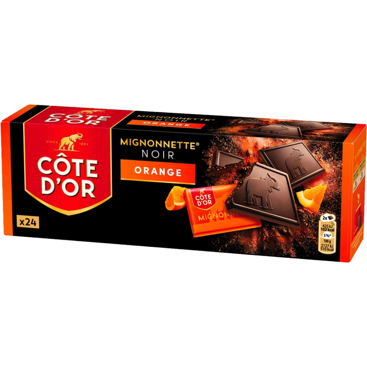 Chocolat Côte d'Or Mignonnettes Noir Orange 240 g – Mini Carrés Belges à Partager
