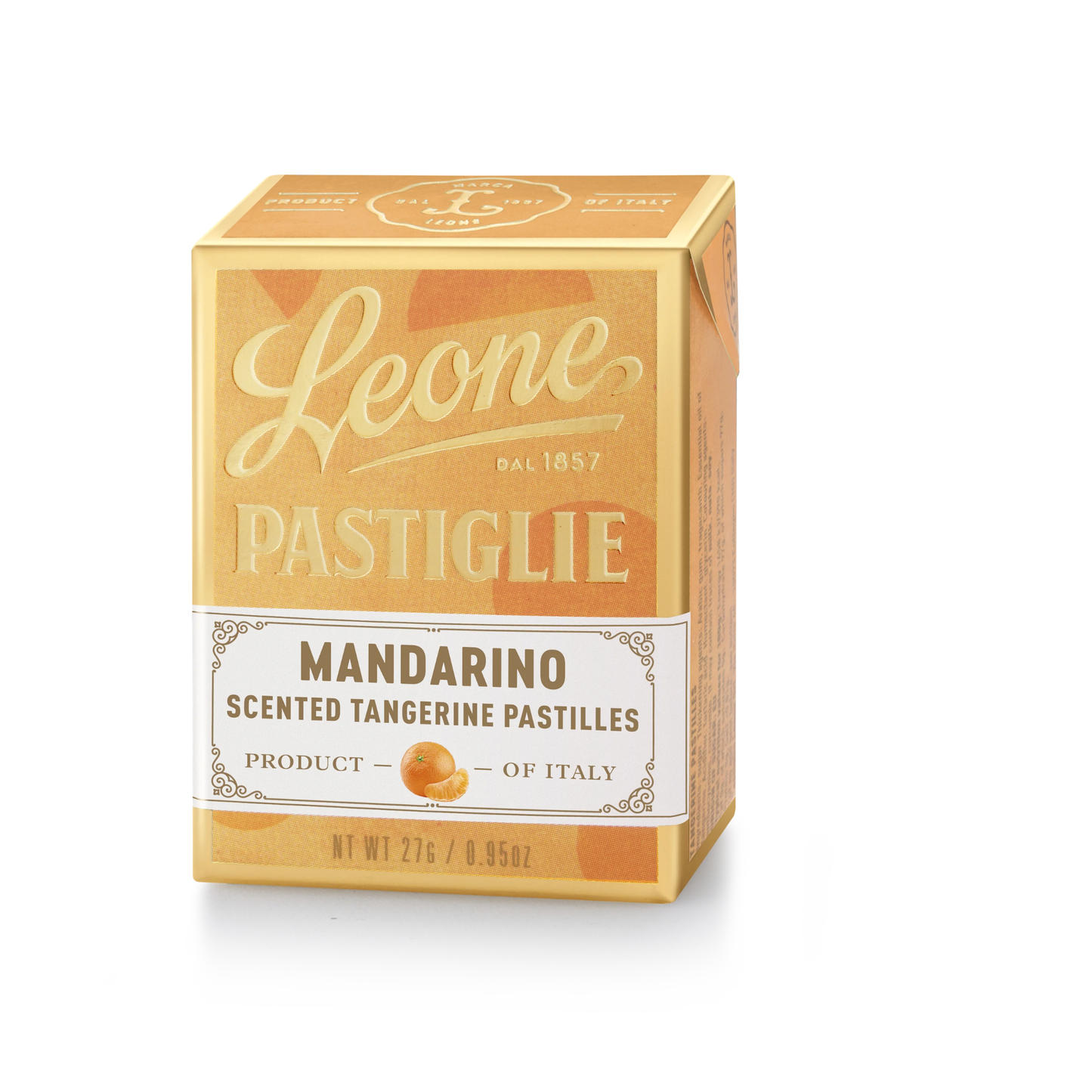 Pastilles Leone Mandarine 27g — Bonbons Italiens Traditionnels depuis 1857 | Sans Gluten
