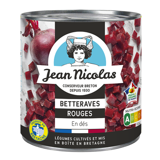 Betteraves Rouges en Dés Jean Nicolas 400ml – Le Goût d'Autrefois, Cultivé en Bretagne