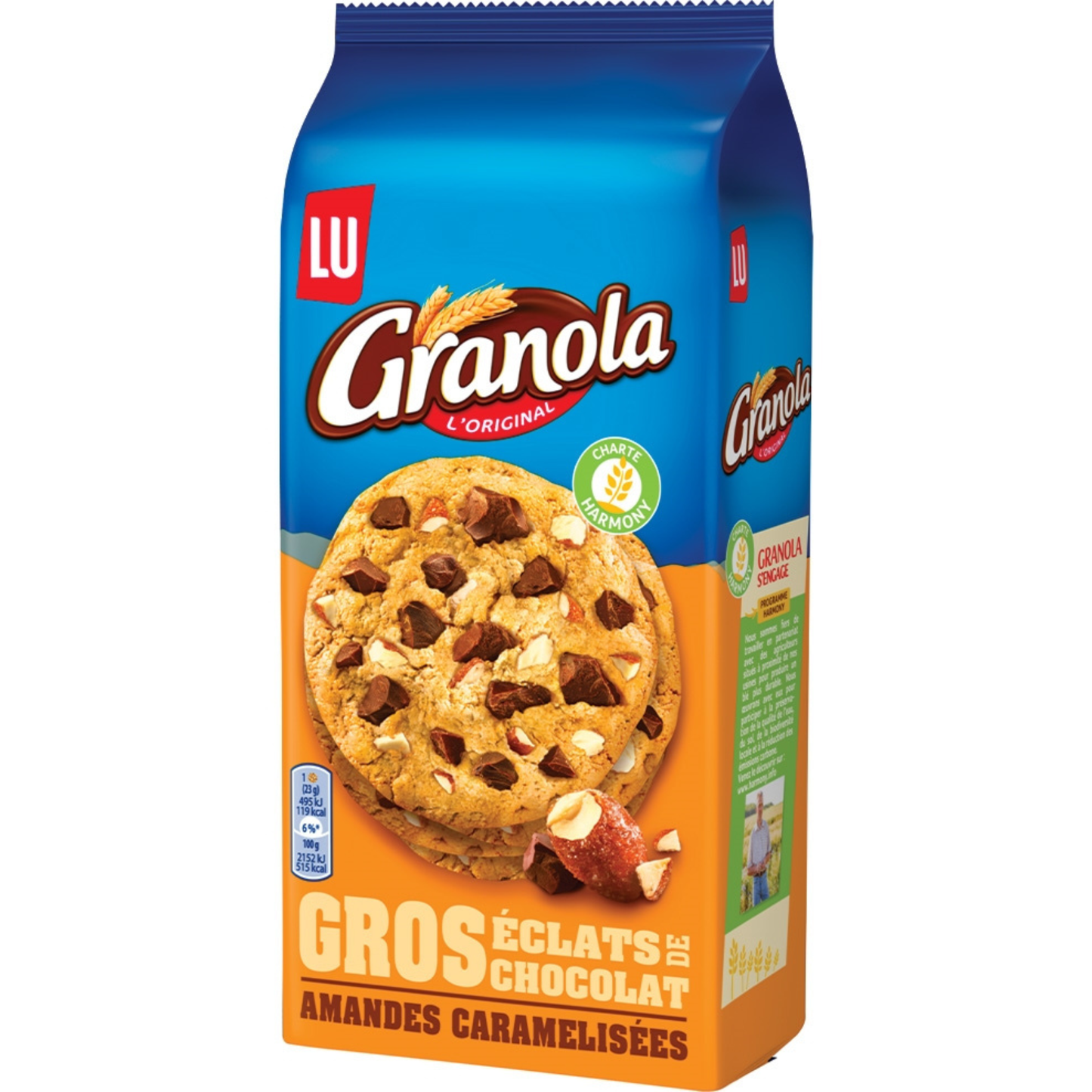 LU Granola Extra Cookies with Chocolate & Caramelised Almonds 184g – Crispy Cookies with Large Chocolate Chips LU Granola Extra Cookies with Chocolate & Caramelised Almonds 184g