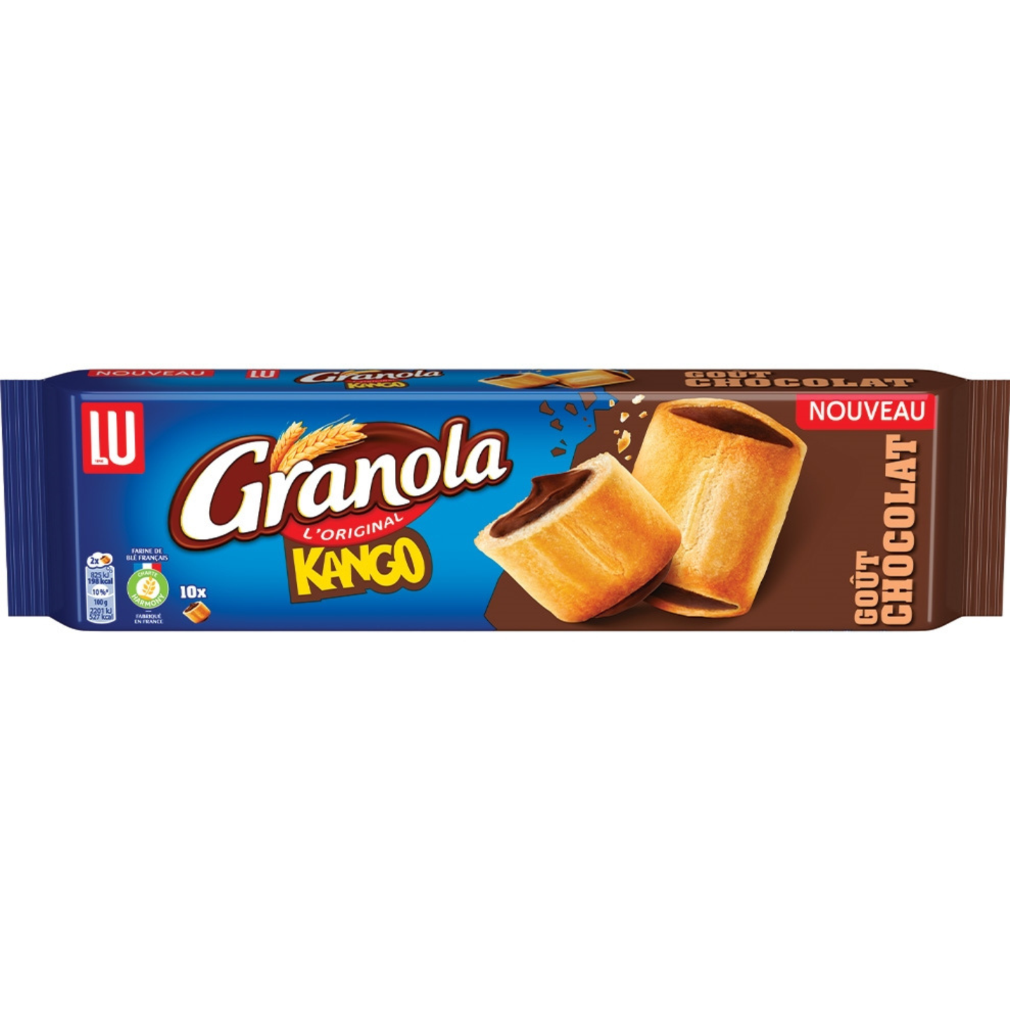 LU Kango Chocolate Biscuits 187g - Authentic French Crunchy Chocolate-Filled Biscuits