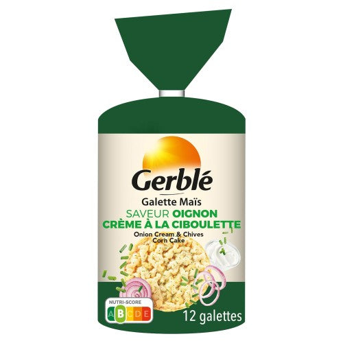 Galette Maïs Saveur Oignon Crème à la Ciboulette 123g * 8 = 984g