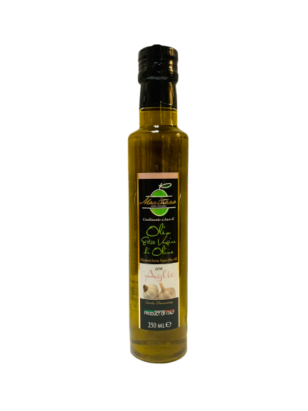 Huile d'olive extra vierge aromatisée à l'ail 250ml