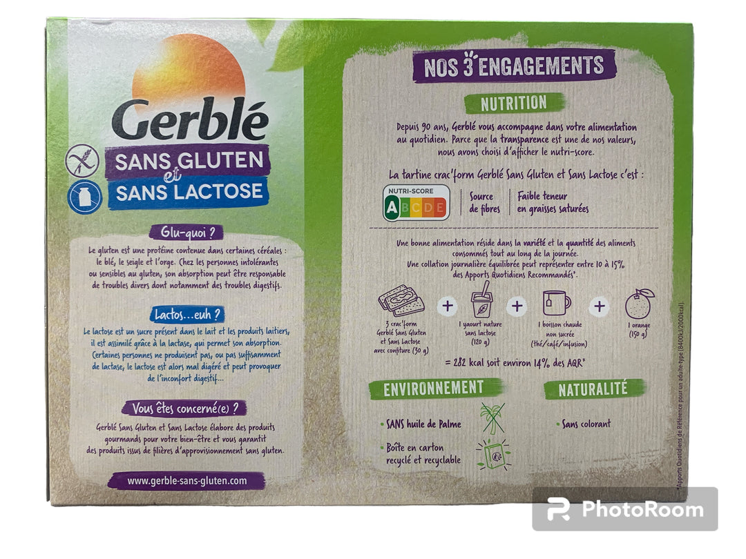 Gerblé Tartines Crac Form  210g   Sans Gluten   et Sans Lactose
