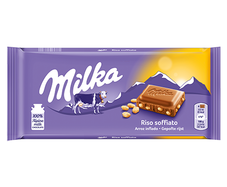 Milka puffed rice 100g