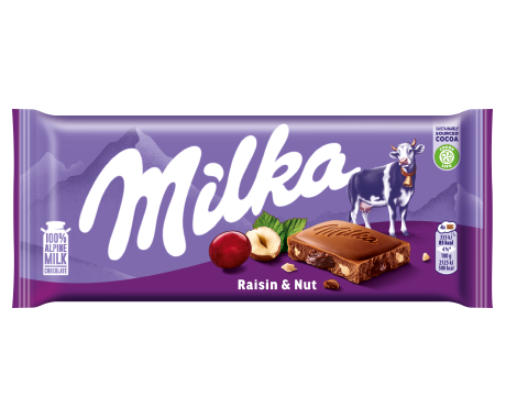 Milka raisins secs et noix 100g