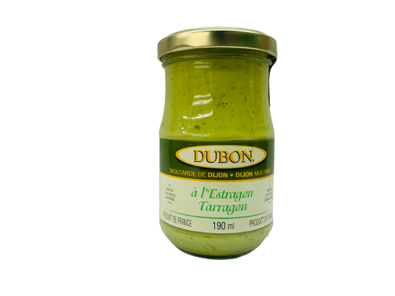 Dijon Mustard with Tarragon 190ml – Dubon – Aromatic French Mustard