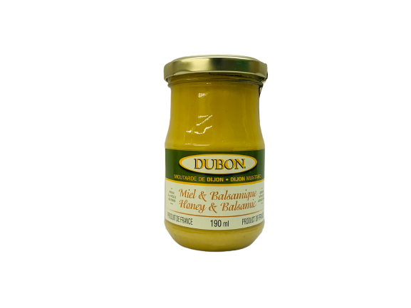 Dijon Mustard Honey & Balsamic 190ml – Dubon – Gourmet French Mustard