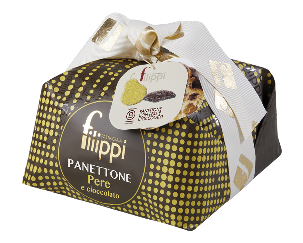 Pear and dark chocolate panettone 500g