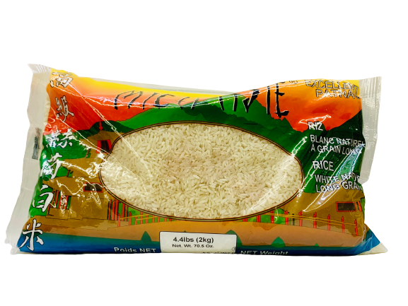 Natural long grain white rice 2kg. Mica Asia