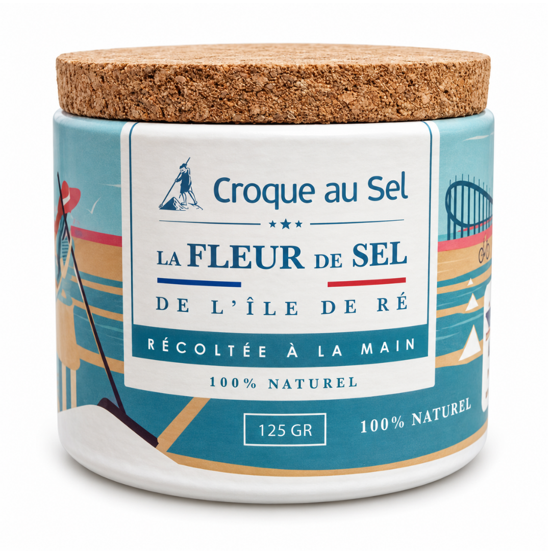 Fleur de Sel 125g – Récoltée à la Main sur l'Île de Ré – Esprit du Sel