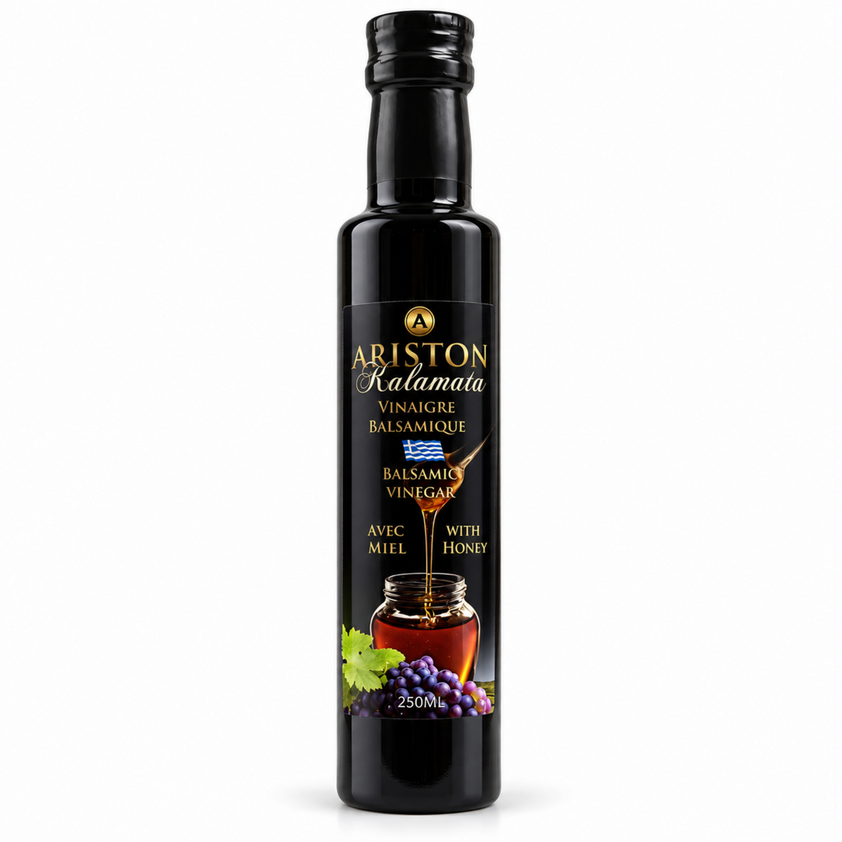 Vinaigre Balsamique au Miel 250 ml Ariston – Saveur Miellée Douce et Originale de Grèce | Ariston Kalamata