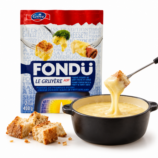Emmi Gruyère AOP Fondue 400 g – Ready-to-Enjoy Swiss Fondue, Rich and Intense | Emmi